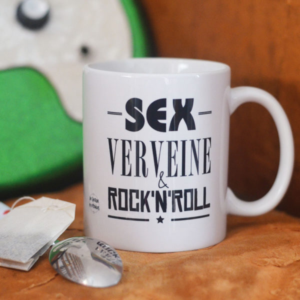 mug sex verveine & rockn'n'roll par de carton et d'étoiles