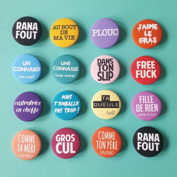 badges gros mots par de carton et d'étoiles accesoire