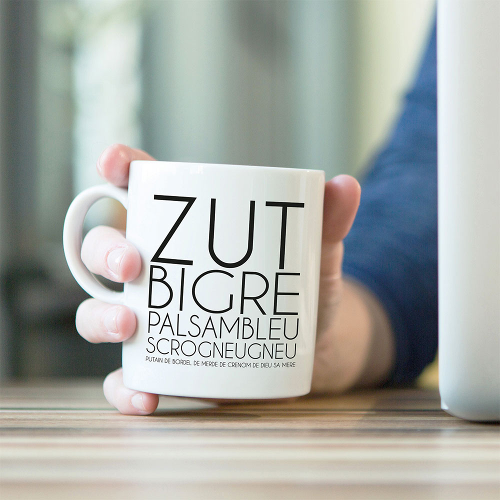 mug zut droitiers et gauchers par de carton et d'étoiles