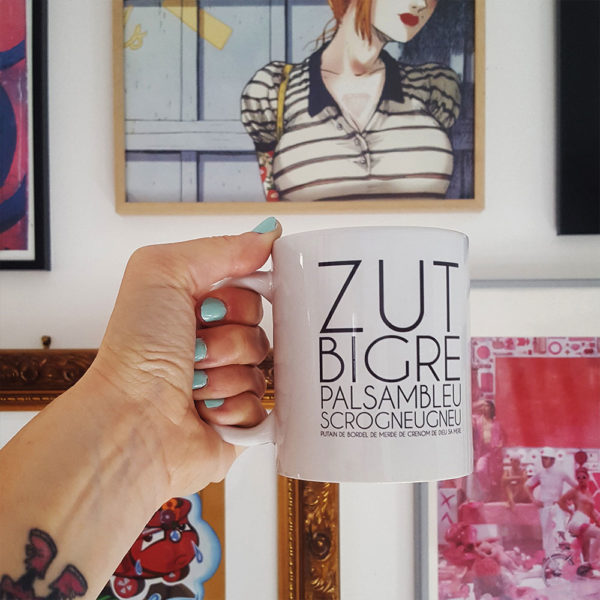 mug zut droitiers et gauchers par de carton et d'étoiles