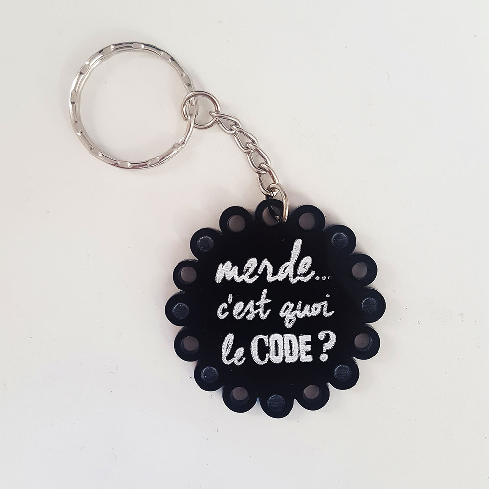 porte clef merde c'est quoi le code par de carton et d'étoiles