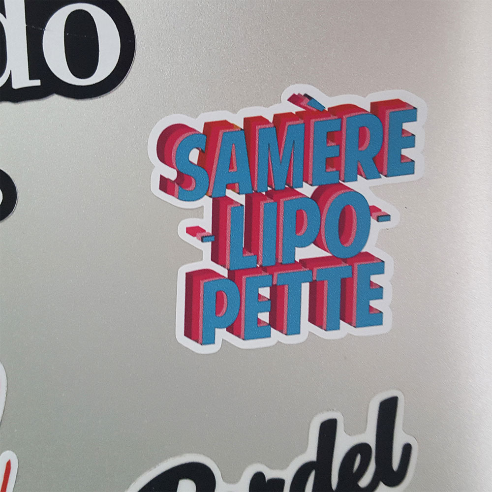 sticker samerelipopette par de carton et d'étoiles