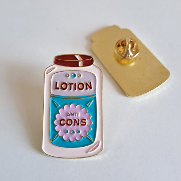 pins lotion anti cons drôle et original